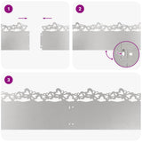 Bordure per prato 10 pcs Argento 103 x 0,05 x 22 cm