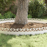 Bordure per prato 30 pcs Bianco 103 x 0,05 x 22 cm Acciaio