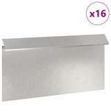 Recinto per lumache 16 pcs Argento 50 x 3,5 x 25 cm