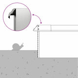 Recinto per lumache 4 pcs Argento 50 x 3,5 x 25 cm