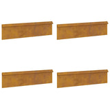 Recinto per lumache 4 pcs Ruggine 100 x 3,5 x 25 cm