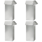 Recinto per lumache 4 pcs Argento 13,5 x 13,5 x 25 cm