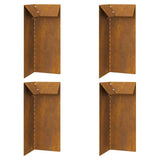 Recinto per lumache 4 pcs Ruggine 10 x 10 x 25 cm