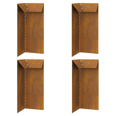 Recinto per lumache 4 pcs Ruggine 10 x 10 x 25 cm