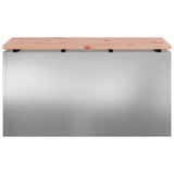 Panchina da giardino Argento 80 x 40 x 43 cm Acciaio zincato