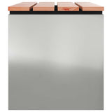 Panchina da giardino Argento 80 x 40 x 43 cm Acciaio zincato