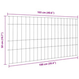 Set di Recinzione per Stagno 5 pcs Verde 100 x 50 cm Acciaio