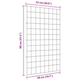 Set di Recinzione per Stagno 8 pcs Verde 50 x 80 cm Acciaio