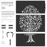 Cancello da giardino, Cancello da Giardino 85x75 cm Design Albero in Acciaio Corten