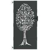 Cancello da giardino, Cancello da Giardino 85x75 cm Design Albero in Acciaio Corten