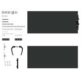 Cancello da giardino con blocco Nero 85 x 100 cm