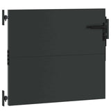 Cancello da giardino con blocco Nero 85 x 100 cm
