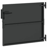 Cancello da giardino con blocco Nero 85 x 100 cm
