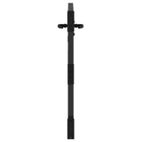 Cancello da giardino con blocco Nero 85 x 100 cm