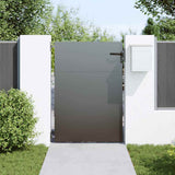 Cancello da giardino con blocco Nero 85 x 125 cm