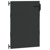 Cancello da giardino con blocco Nero 85 x 125 cm