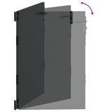 Cancello da giardino con blocco Nero 85 x 125 cm