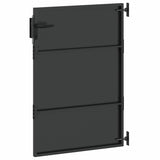 Cancello da giardino con blocco Nero 85 x 150 cm