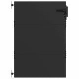 Cancello da giardino con blocco Nero 85 x 150 cm