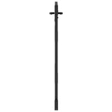 Cancello da giardino con blocco Nero 85 x 150 cm