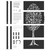 Cancello da giardino con blocco Nero 110 x 180 cm