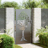 Cancello da giardino con blocco Nero 110 x 180 cm