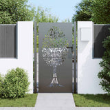 Cancello da giardino con blocco Nero 110 x 180 cm
