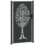 Cancello da giardino con blocco Nero 110 x 180 cm