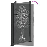 Cancello da giardino con blocco Nero 110 x 180 cm