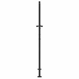 Cancello da giardino con blocco Nero 110 x 180 cm