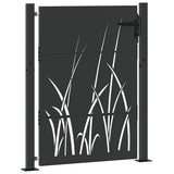Cancello da giardino con blocco Nero 110 x 155 cm