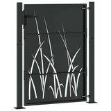 Cancello da giardino con blocco Nero 110 x 155 cm