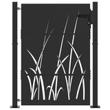 Cancello da giardino con blocco Nero 110 x 155 cm
