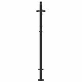 Cancello da giardino con blocco Nero 110 x 155 cm