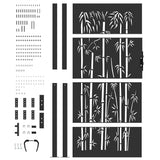 Cancello da giardino con blocco Nero 110 x 180 cm