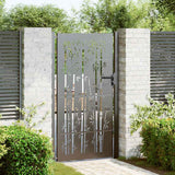 Cancello da giardino con blocco Nero 110 x 180 cm