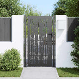 Cancello da giardino con blocco Nero 110 x 180 cm
