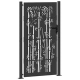 Cancello da giardino con blocco Nero 110 x 180 cm