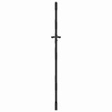 Cancello da giardino con blocco Nero 110 x 180 cm