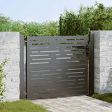 Cancello da giardino con blocco Nero 110 x 105 cm