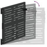 Cancello da giardino con blocco Nero 110 x 105 cm