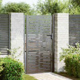 Cancello da giardino con blocco Nero 110 x 205 cm
