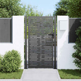 Cancello da giardino con blocco Nero 110 x 205 cm