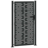 Cancello da giardino con blocco Nero 110 x 205 cm