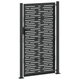 Cancello da giardino con blocco Nero 110 x 205 cm