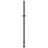 Cancello da giardino con blocco Nero 110 x 205 cm