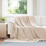 Coperta Beige 220 x 240 cm Panno
