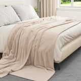 Coperta Beige 220 x 240 cm Panno