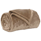 Coperte da Pile 6 pcs Cammello 220 x 240 cm Panno