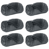 Coperte da Pile 6 pcs Grigio scuro 150 x 200 cm Panno